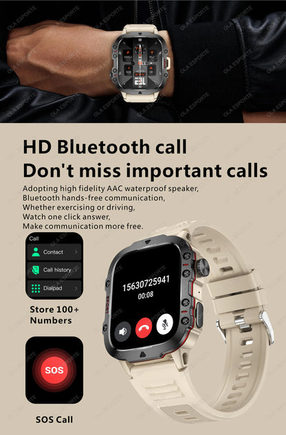 Original Smartwatch Flashlight Bluetooth Call Fitness Clock IP68 Waterproof Sports for Android IOS Smart Watch 2026 New