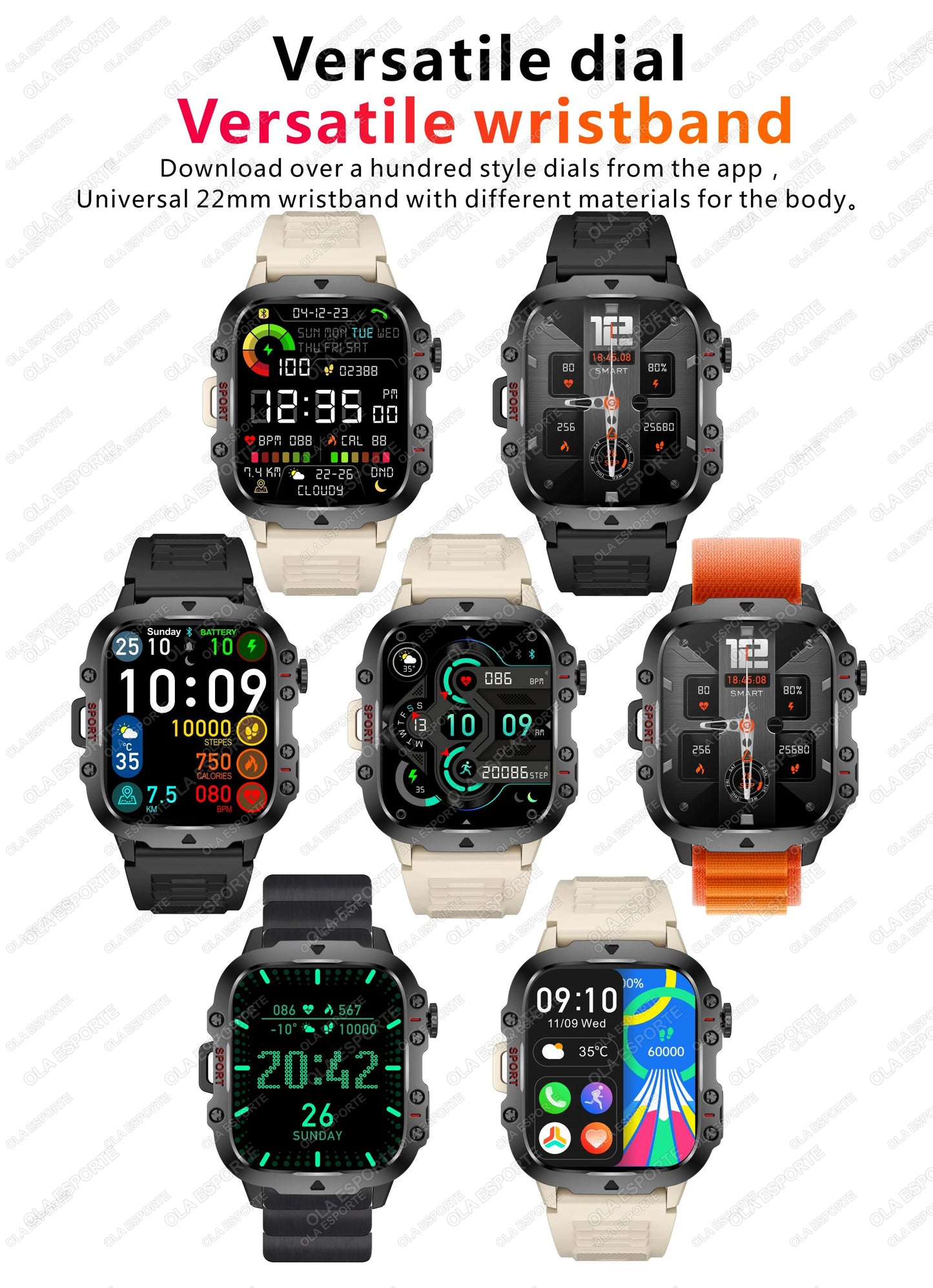 Original Smartwatch Flashlight Bluetooth Call Fitness Clock IP68 Waterproof Sports for Android IOS Smart Watch 2026 New
